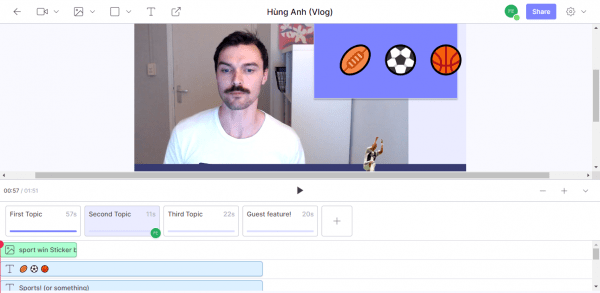 Tạo video vlog, bán hàng,… với Tella