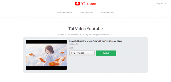 YT1s: Lấy link tải, chuyển đổi video YouTube chỉ 1 giây