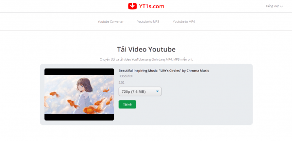 YT1s: Lấy link tải, chuyển đổi video YouTube chỉ 1 giây