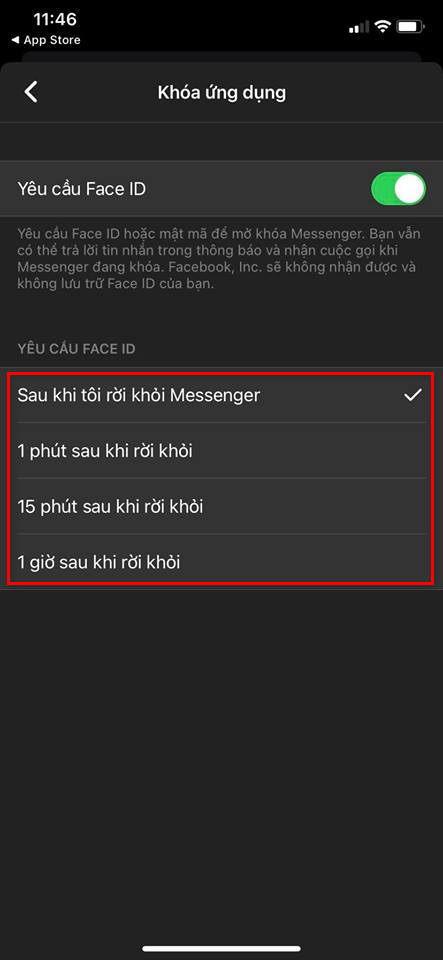 Cách khoá ứng dụng Facebook Messenger bằng mật khẩu