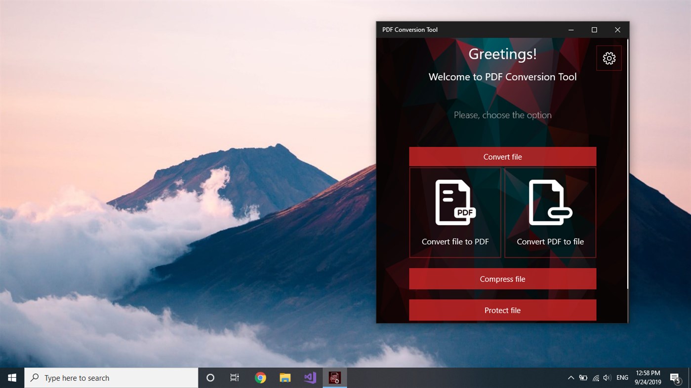 Đang miễn phí ứng dụng PDF Conversion Tool dành cho Windows 10