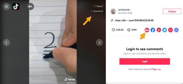 Tải video TikTok với Advanced Downloader for TikTok
