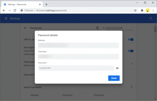 Cách chỉnh sửa mật mã của tài khoản web đã lưu trên Chrome