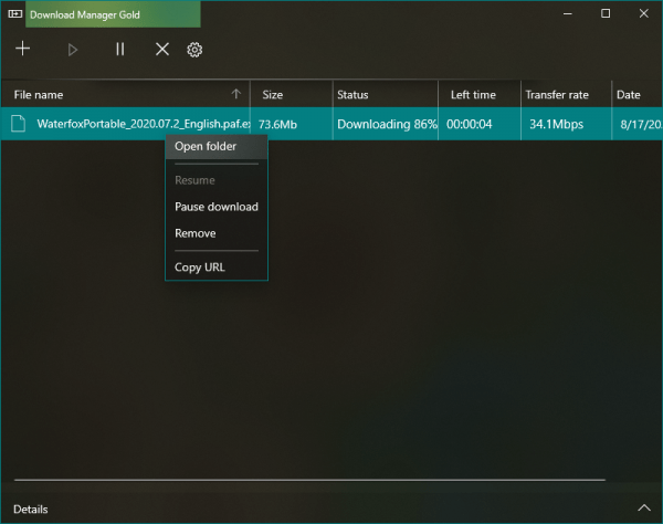 Download Manager Gold: phần mềm download nhanh trên Win 10
