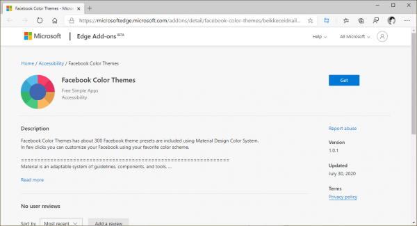 Cách đổi theme cho Facebook trên Microsoft Edge Chromium