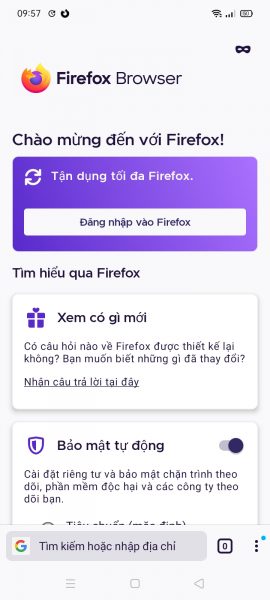 Firefox 79 trên Android rất tuyệt