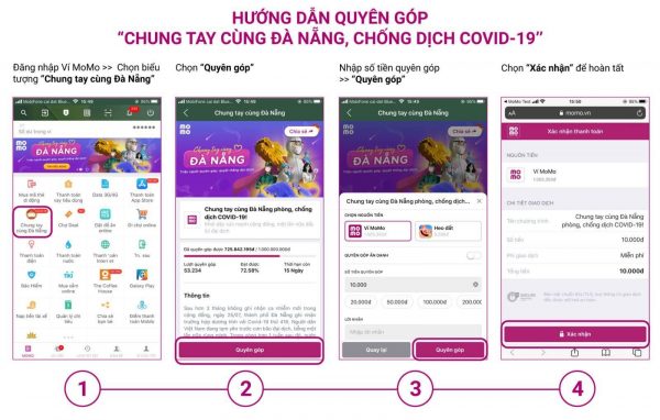Hàng chục ngàn người dùng quyên góp trên Ví MoMo, chung tay cùng Đà Nẵng, An Giang quyết thắng dịch Covid-19