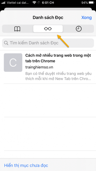 Cách lưu trang web để đọc offline trong Safari trên iPhone