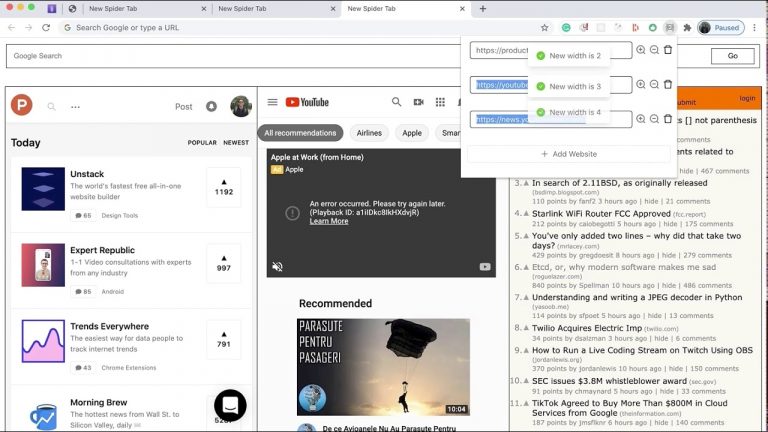 Cách mở nhiều trang web trong một tab trên Chrome