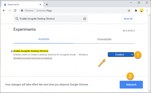 Cách tạo lối tắt duyệt web ẩn danh cho Chrome