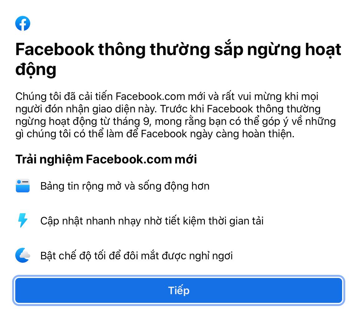 Bạn sắp bị buộc phải đổi hẳn sang giao diện Facebook mới