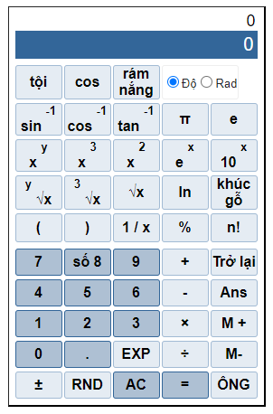 Top 12 tiện ích máy tính online (Calculator)