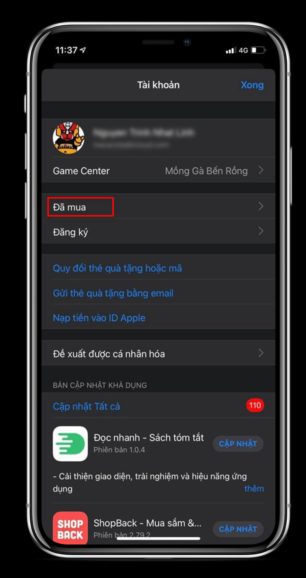 Cách ẩn lịch sử tải xuống ứng dụng trên App Store