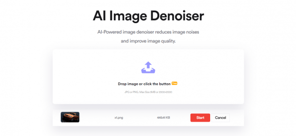 Phóng to ảnh không bị vỡ hạt online bằng AI với AI Image Denoiser