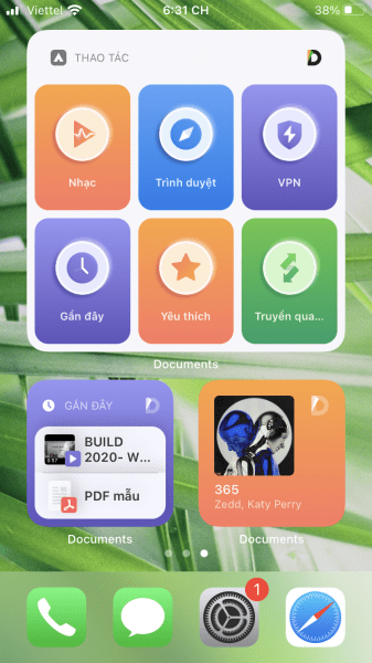 Documents by Readdle: Quản lý file trên widget iOS 14