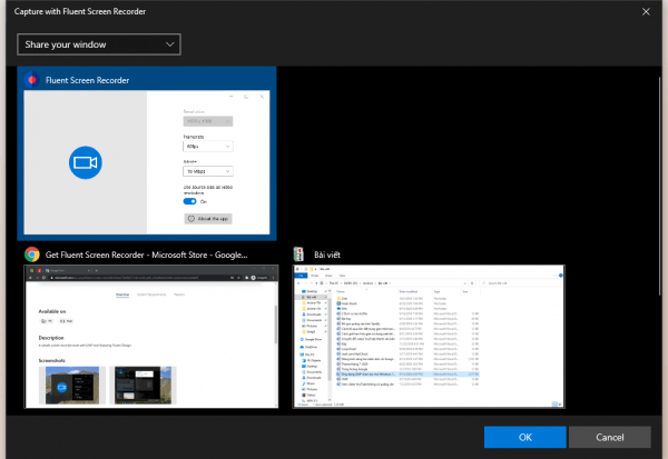 Fluent Screen Recorder: Ứng dụng quay video màn hình Windows 10