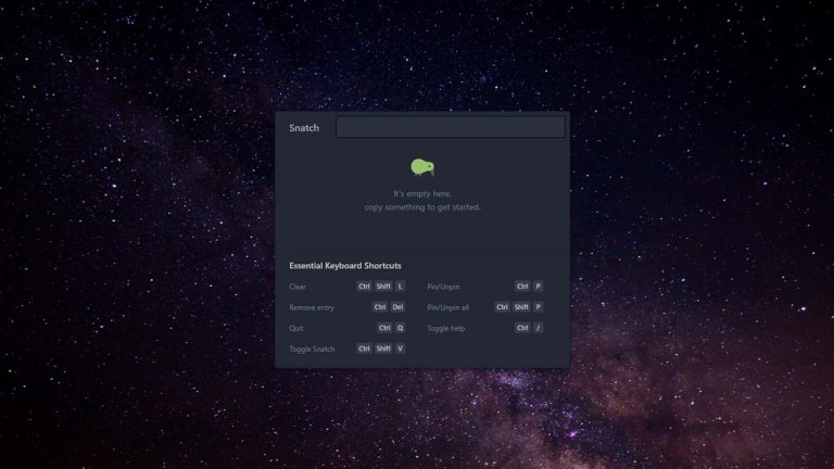Snatch: Quản lý nội dung clipboard trên Windows 10