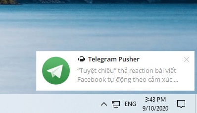 Cách gửi ảnh, URL, văn bản,… vào Telegram từ Chrome
