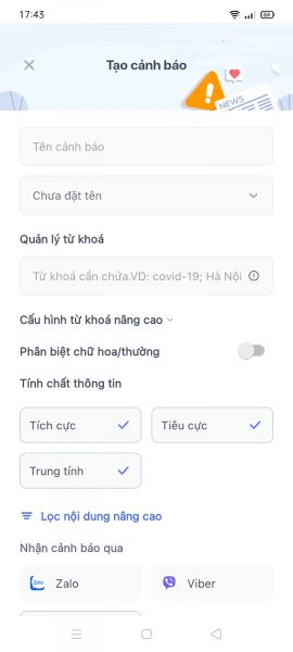 VnAlert: Công cụ theo dõi và thông báo thông tin tức thời