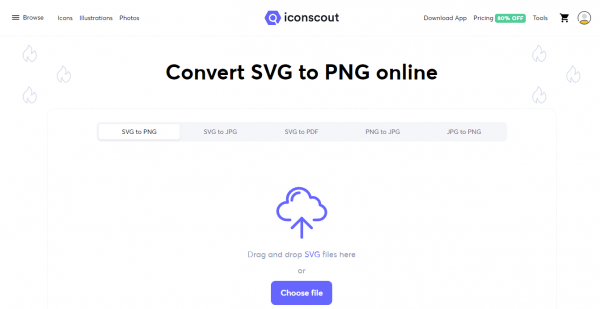 Chuyển đổi ảnh SVG với iconscout