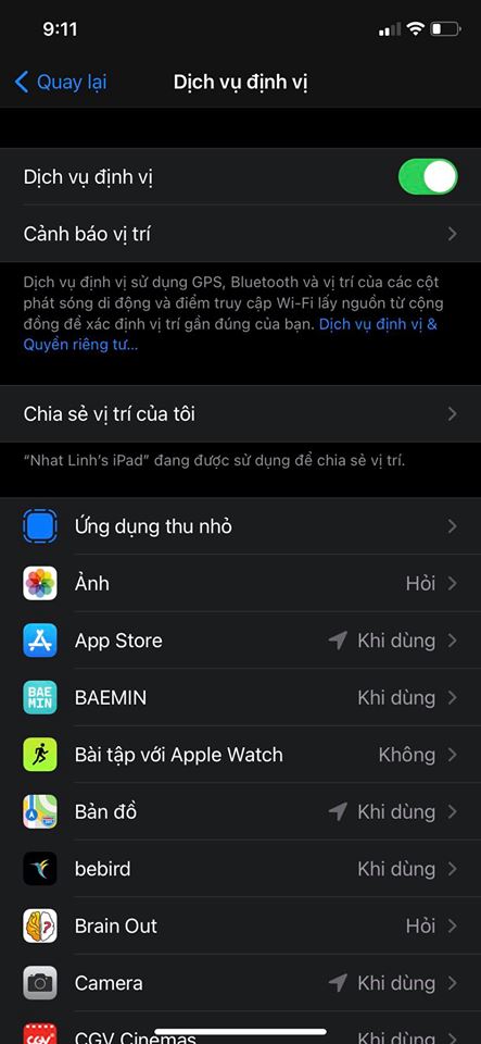 Lỗi hao pin trên iOS 14