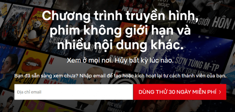 Netflix đang áp dụng lại 30 ngày miễn phí dùng thử