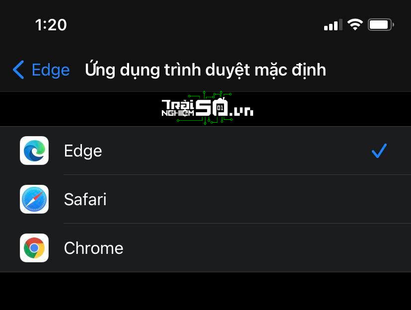 Cách đặt Microsoft Edge hay Chrome làm trình duyệt mặc định trên iOS 14