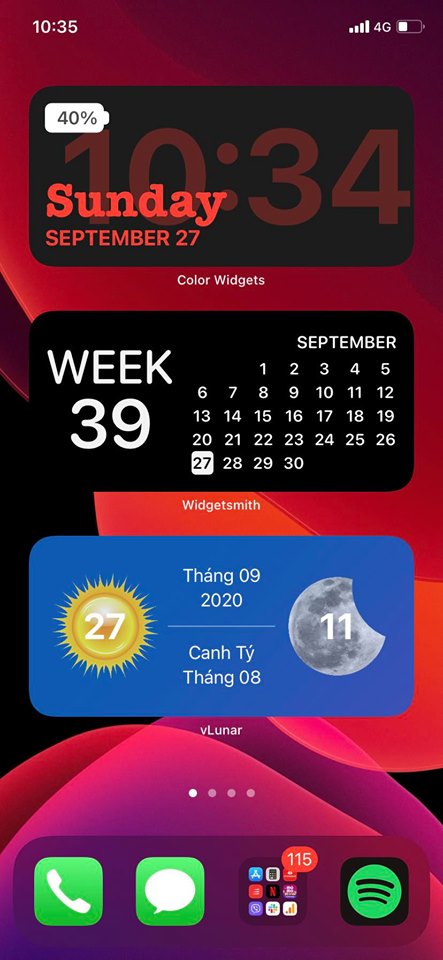 How to add lunar calendar to widgets of iOS 14 4