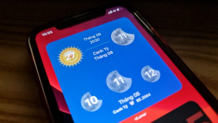 Cách thêm lịch âm lên widget của iOS 14
