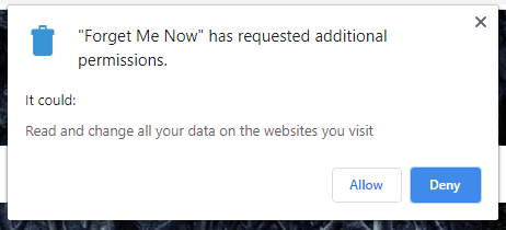 Forget Me Now: xóa dữ liệu web tự động khi đóng tab trên Chrome