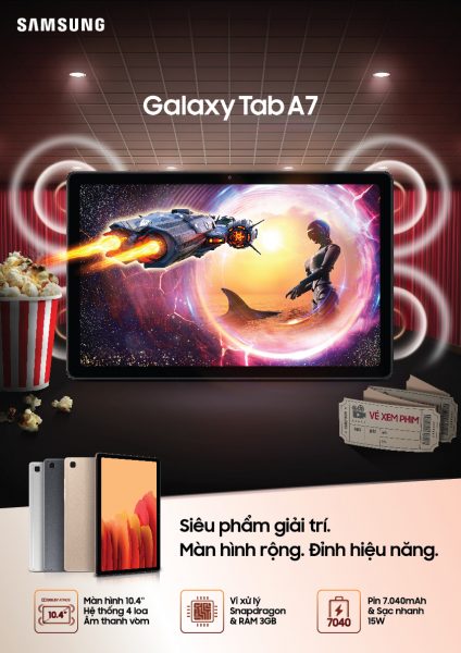 Ra mắt máy tính bảng Galaxy Tab A7: Siêu phẩm giải trí đỉnh cao Ra mắt máy tính bảng Galaxy Tab A7: Siêu phẩm giải trí đỉnh cao