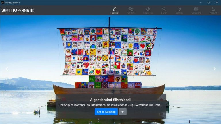Wallpapermatic: Đặt hình nền trên Windows 10 và đồng bộ vào thiết bị khác