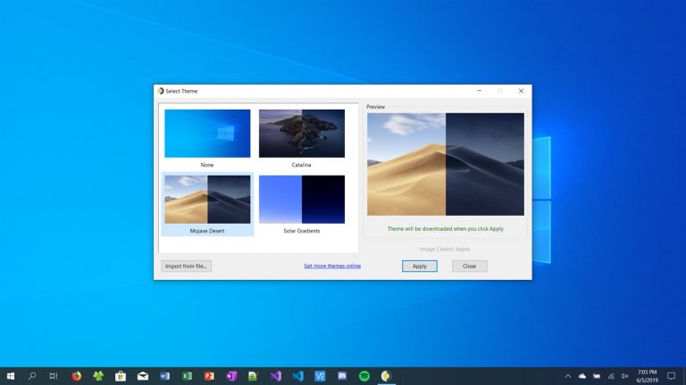 WinDynamicDesktop: Đem desktop của macOS lên Windows 10