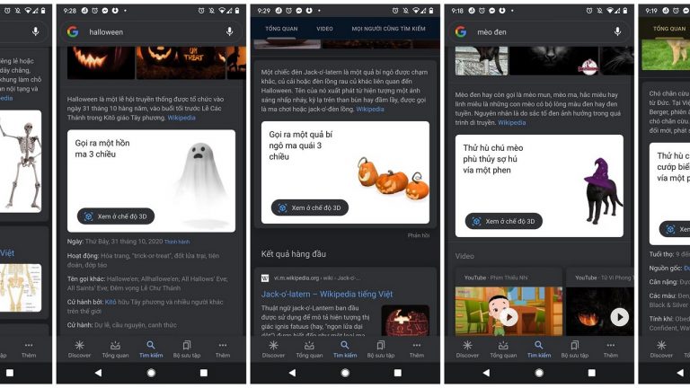 Google bổ sung động vật 3D mới cho Halloween