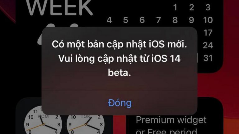 Tắt thông báo: “Có một bản cập nhật iOS mới, vui lòng cập nhật từ iOS 14 beta”