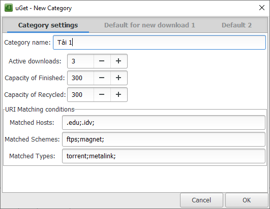 uGet: Tải file theo category tương tự IDM