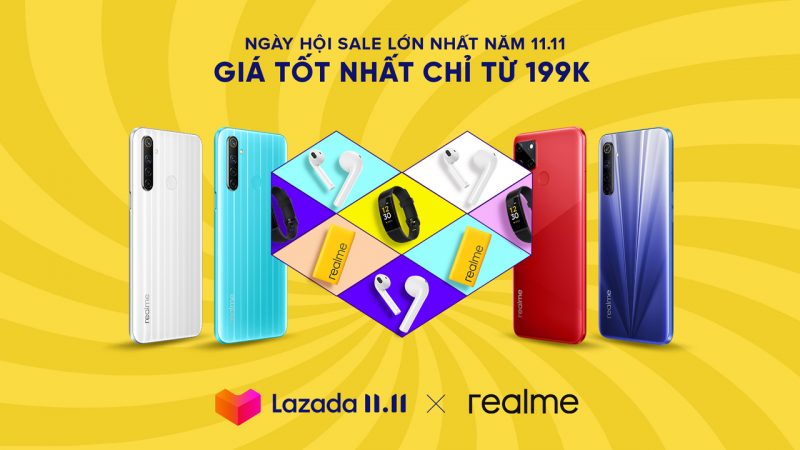 Săn Realme chính hãng chỉ với 199k vào ngày hội siêu sales 11/11