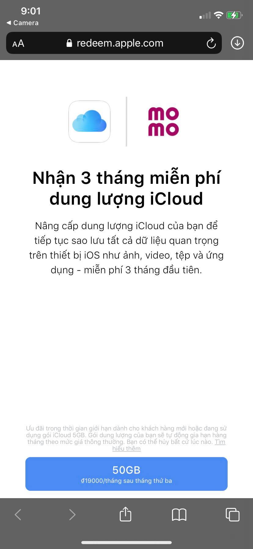 Cách lấy miễn phí 50GB iCloud trang 9 tháng