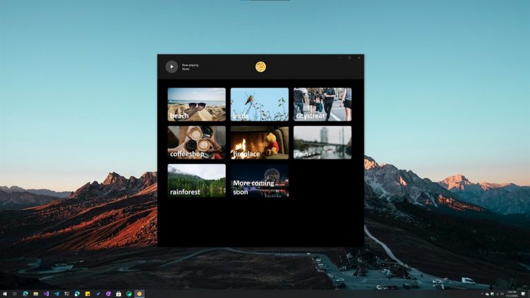 Ambie: Thư giãn tâm trí bằng âm thanh thiên nhiên trên Windows 10
