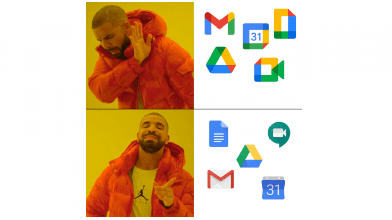 Cách sử dụng lại biểu tượng cũ của Gmail, Lịch, Meet,…