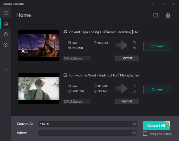 Filmage Converter: Chuyển đổi video, âm thanh theo mẫu chất lượng bạn thiết lập