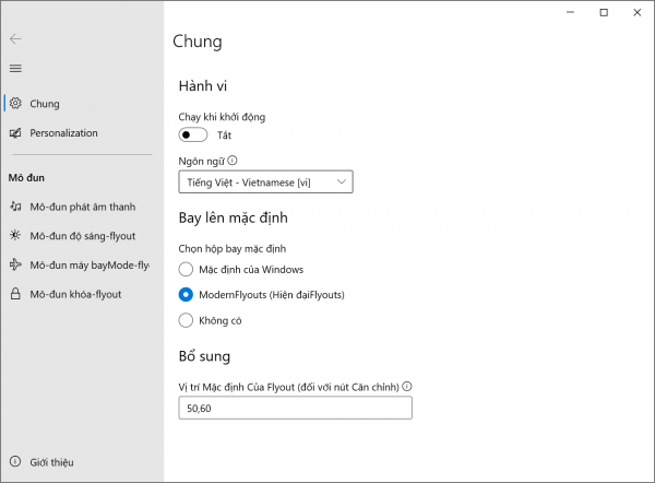 ModernFlyouts: Nâng cấp giao diện điều chỉnh âm lượng, độ sáng,... trên Windows 10