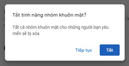 Tắt nhận diện khuôn mặt trong Google Photos