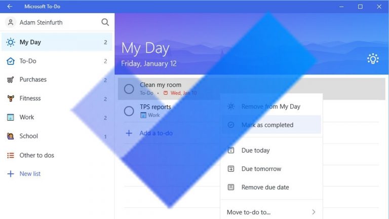 Lên danh sách công việc cực nhanh vào Microsoft To Do