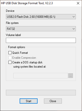 HP USB Disk Storage Format Tool: format USB an toàn