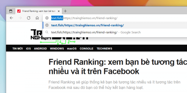Cách dùng Text Fish đọc tin tức online không quảng cáo