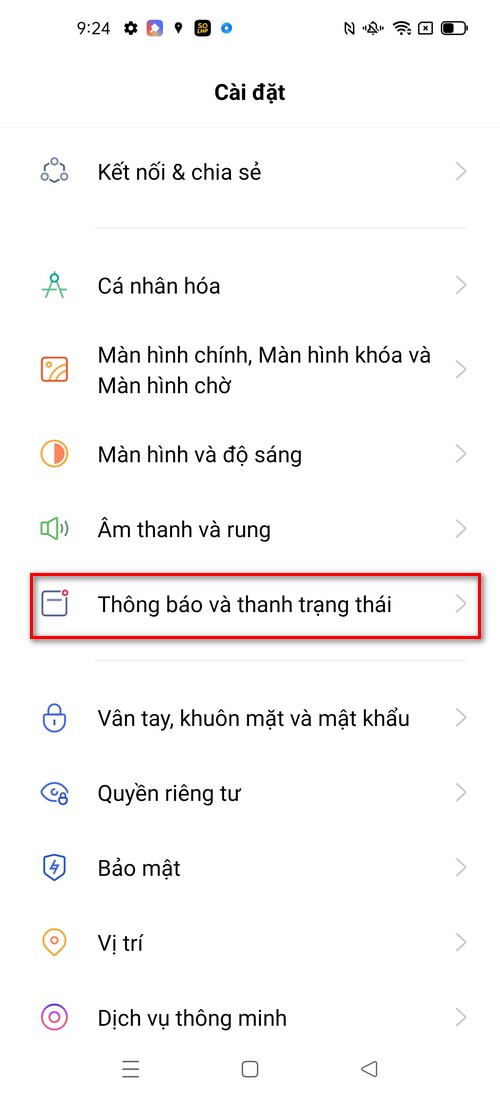 cách hiển thị phần trăm pin trên oppo