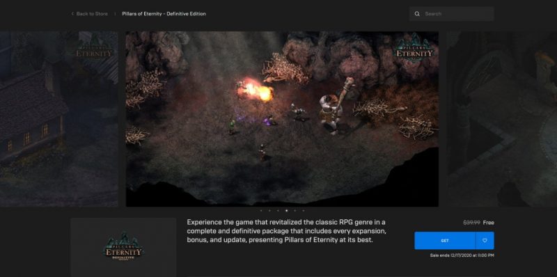 Đang miễn phí 2 game Pillars of Eternity - Definitive Edition và Tyranny - Gold Edition