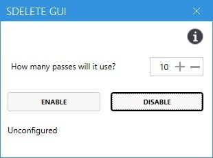 SDelete GUI: xoá file an toàn bằng cách nhấp chuột phải