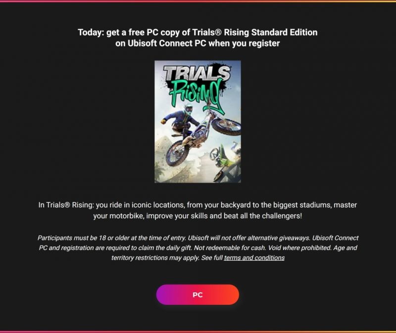 Đang miễn phí game Trials Rising chỉ 24 tiếng